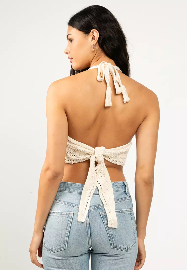 Crop Halter Crochet Top
