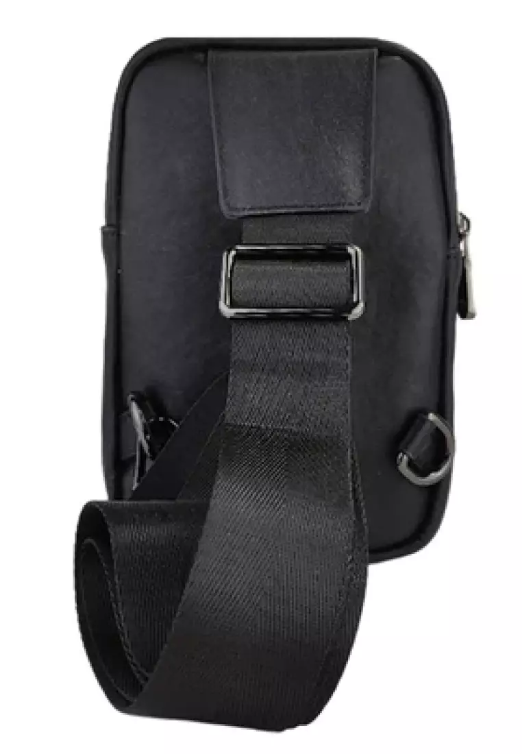 Pierre Cardin Tas Selempang Punggung Pria Body Bag Sling Bag Kulit 0112830901BLA-BLACK