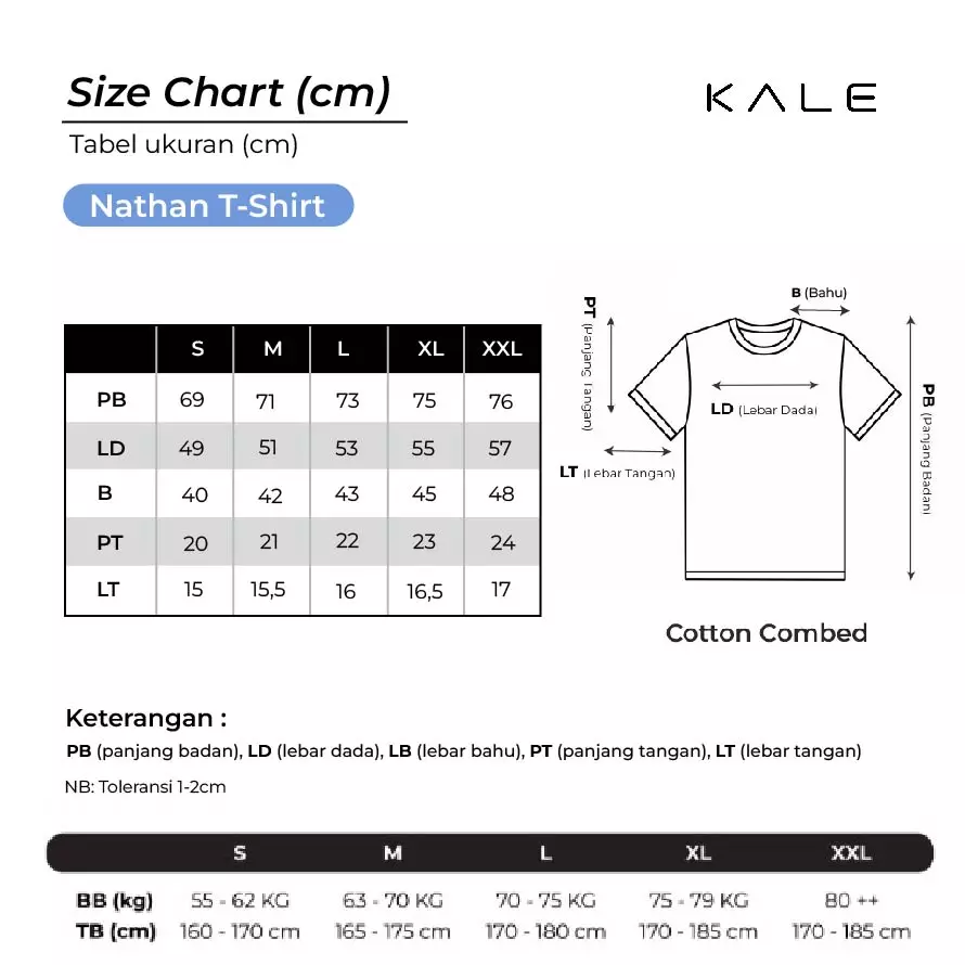 Kale Nathan Bottle Green / Kaos Lengan Pendek Pria / T-shirt Pria