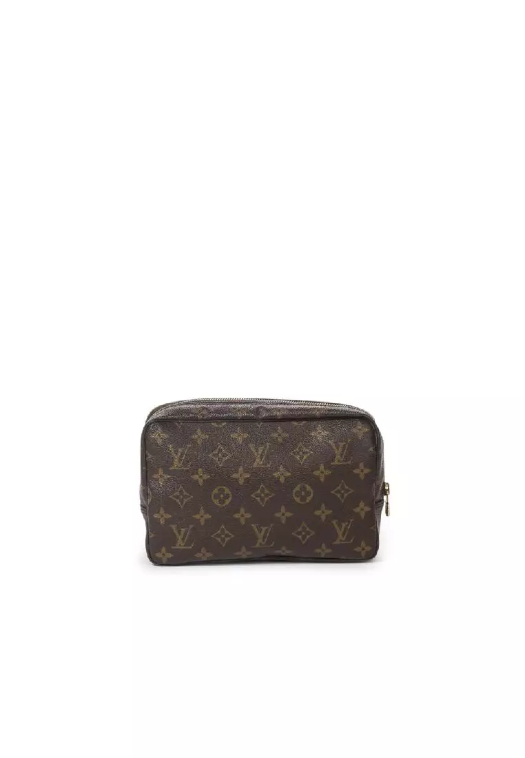 Louis+Vuitton+Toiletry+Pouch+15+Brown+Canvas for sale online