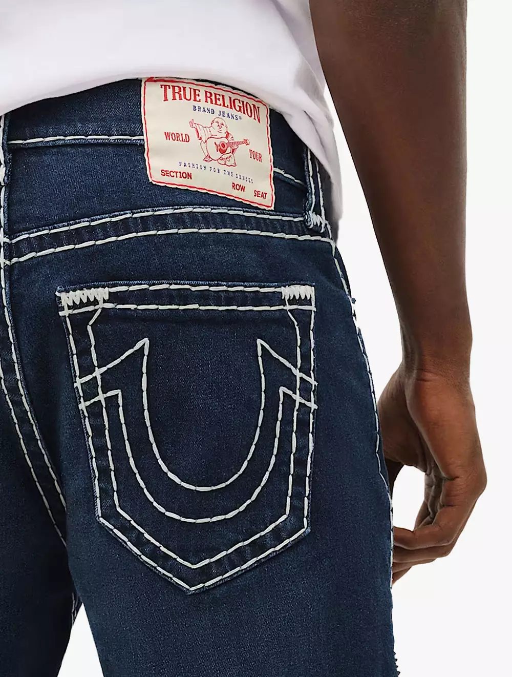 True Religion - Men Denim Pants - ROCCO SUPER T NF 32 INSEAM - Dark Wash