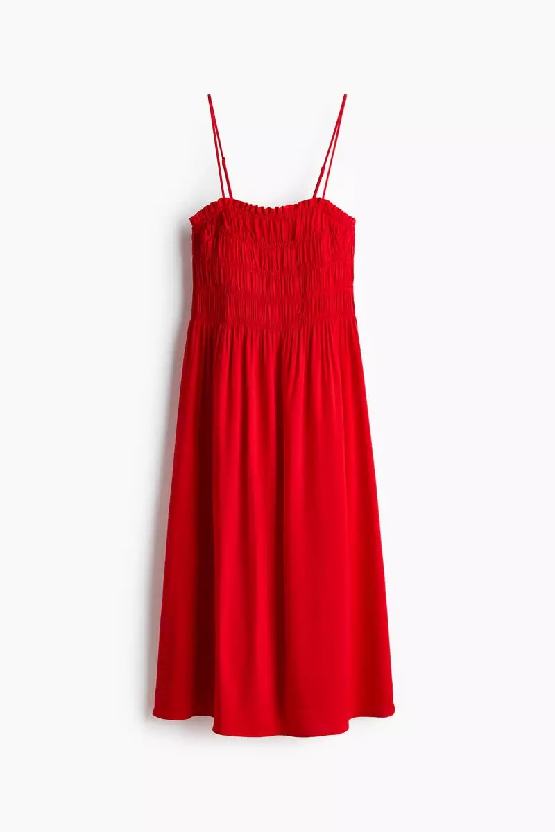 Smocked strappy dress