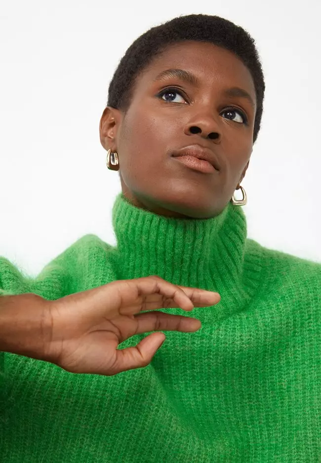 Green deals turtleneck jumper