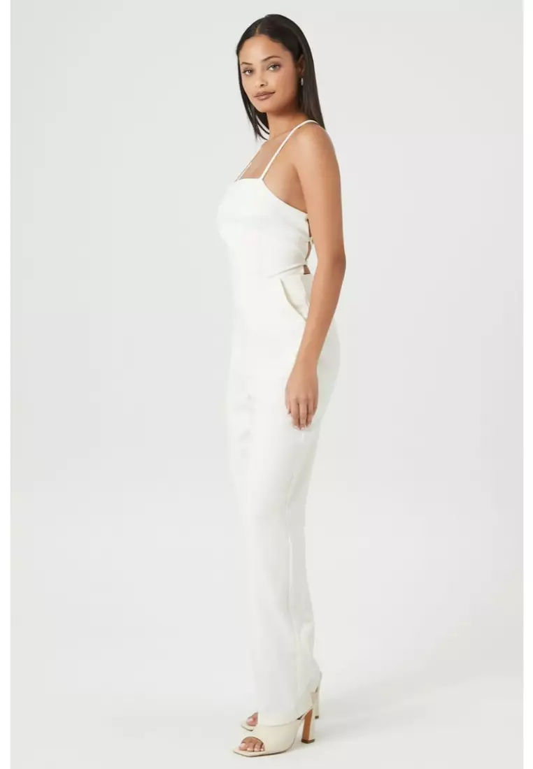 White cami jumpsuit 2025