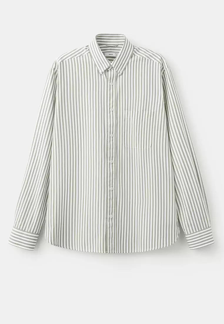 Regular-Fit Striped 100% Cotton Shirt
