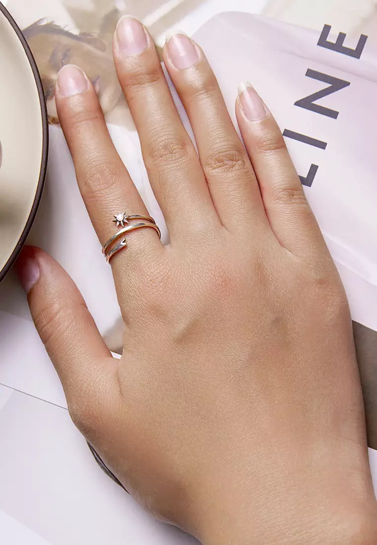 Solid 925 Sterling Silver Spinny Bloom Ring