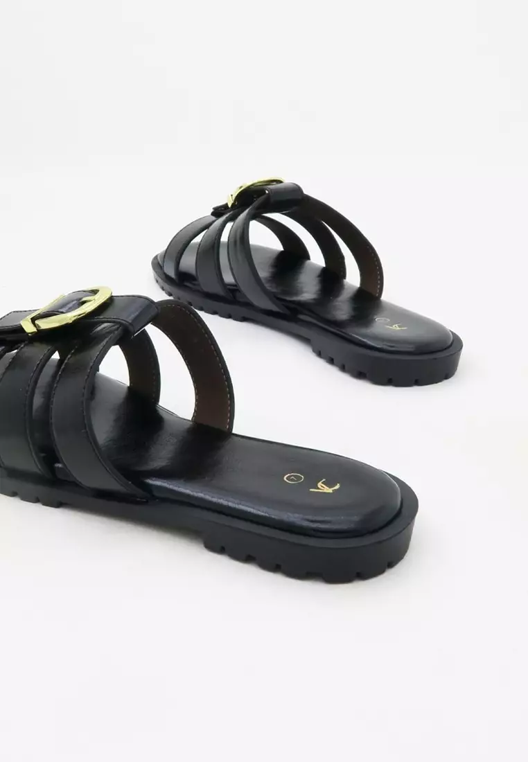 Slide On Flat Sandals