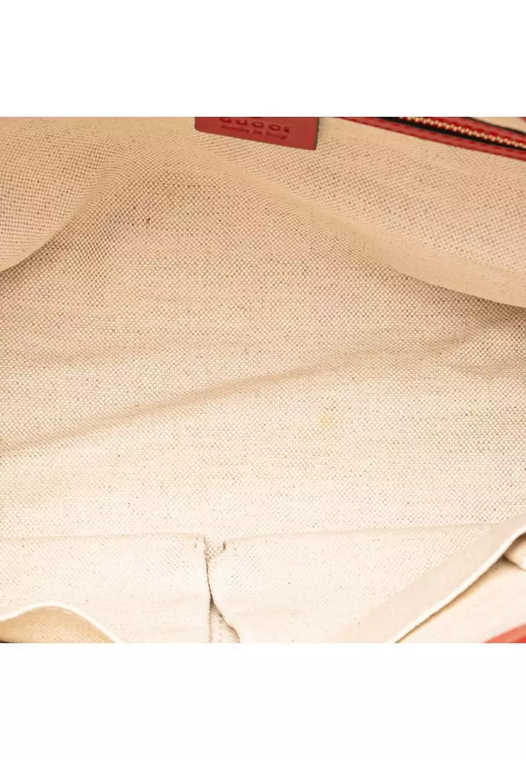 Pre-Loved Gucci Small Diamante Leather Craft Tote