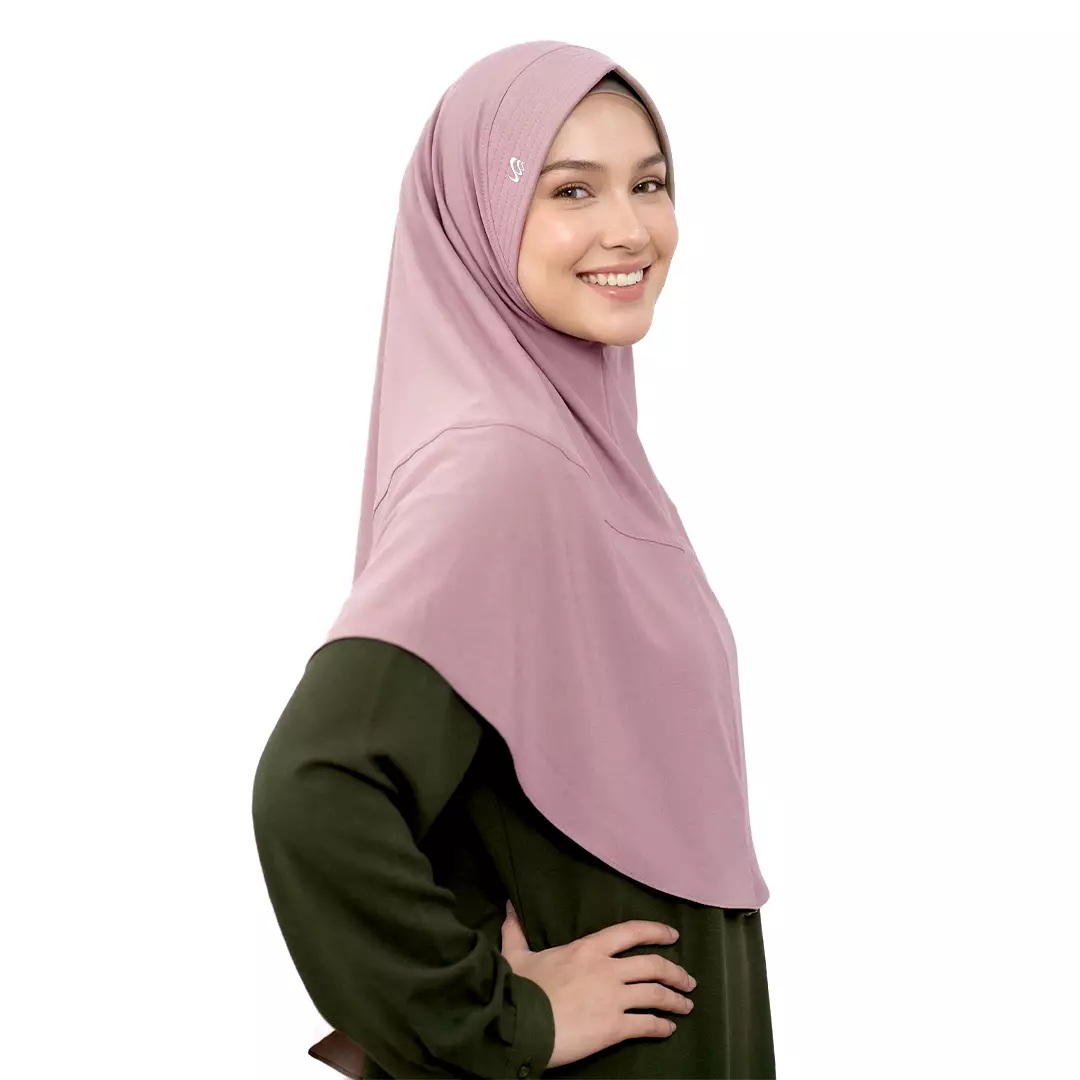 Rabbani - Kerudung Instan Wanita Dewasa Latisa Exclusive - Dusty Pink size S