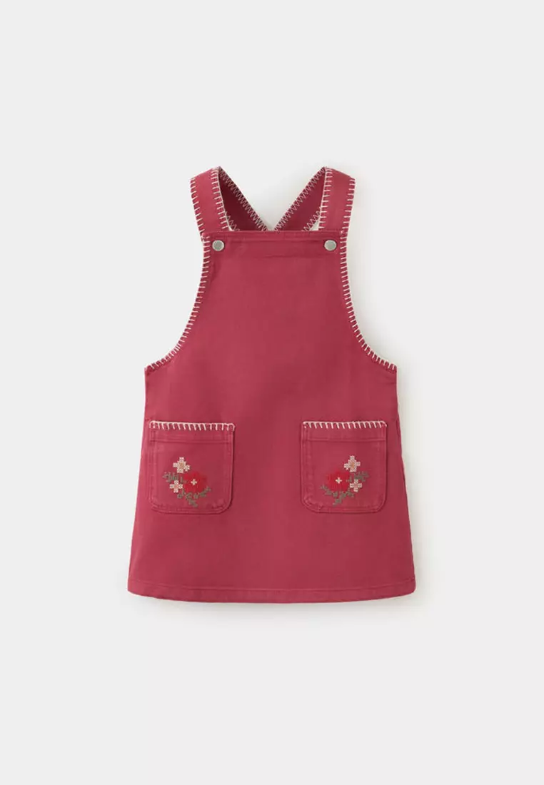 red denim pinafore dress Buy MANGO BABY With Topstitching Detail 2026 Online secondhandsandies Size:Size 13 Black Cut-Out Open Front Gown The mid