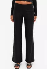 Monki Straight Leg Ribbed Jersey Trousers 2024, Buy Monki Online