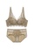 ZITIQUE brown Women's Thick Cup Lace Lingerie Set (Bra and Underwear) - Light Brown 8060BUS4304CE9GS_1