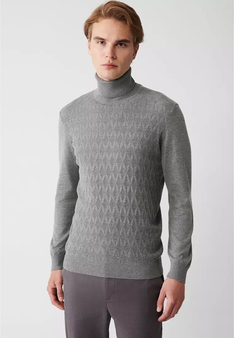 Turtleneck Patterned Sweater