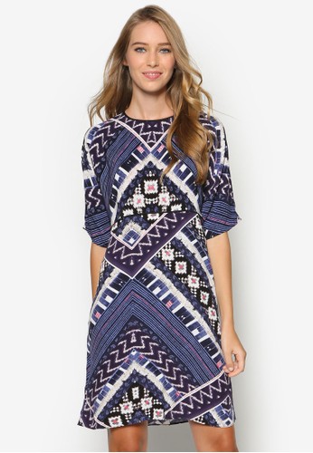 拼布印花短袖洋裝esprit 澳門, 服飾, 服飾