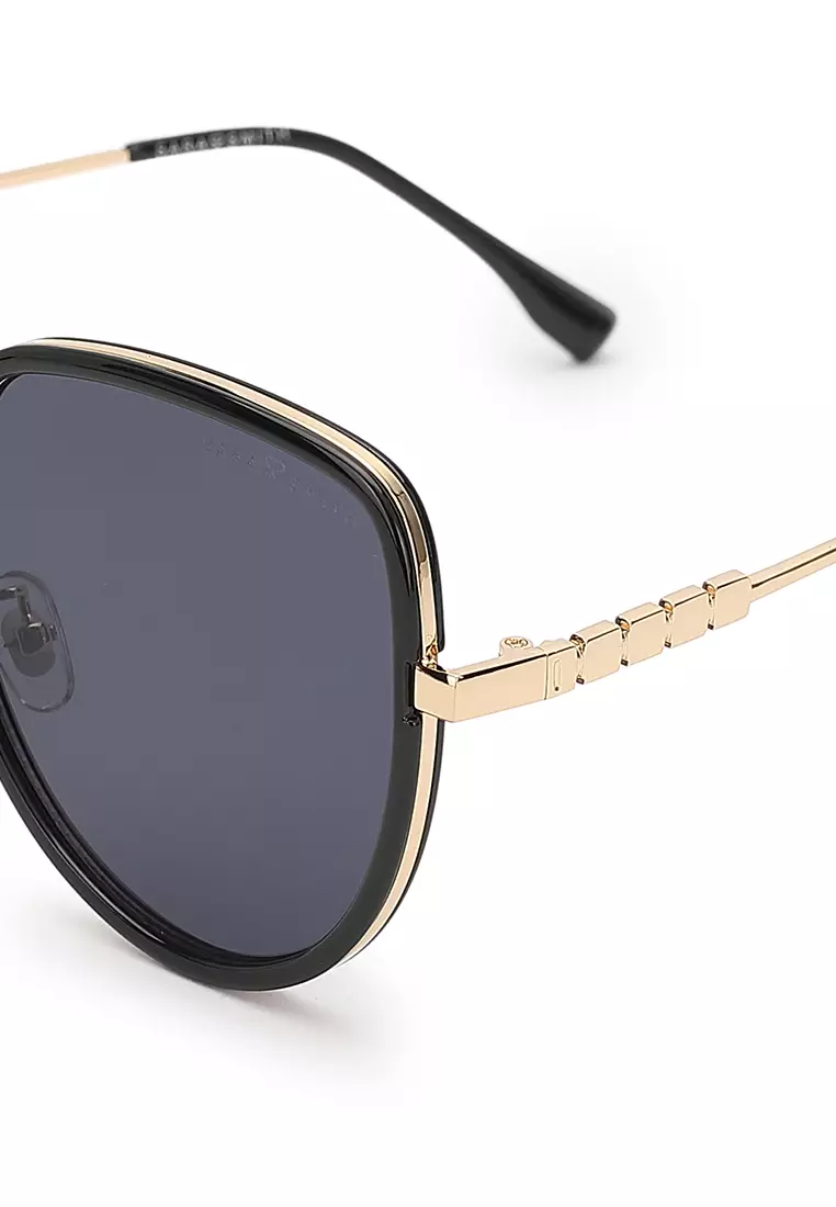 Unisex Fashion Sunglasses (Kacamata Hitam) - Hitam / Abu-Abu