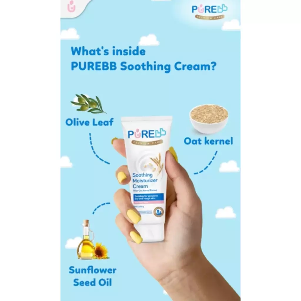 Pure BB Soothing Moisturizer Cream Baby / Krim Kulit Bayi Soothing Cream 100 gr