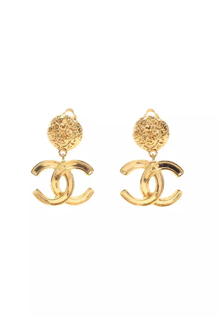 Chanel Pre-loved CHANEL coco mark earrings GP gold vintage 2023