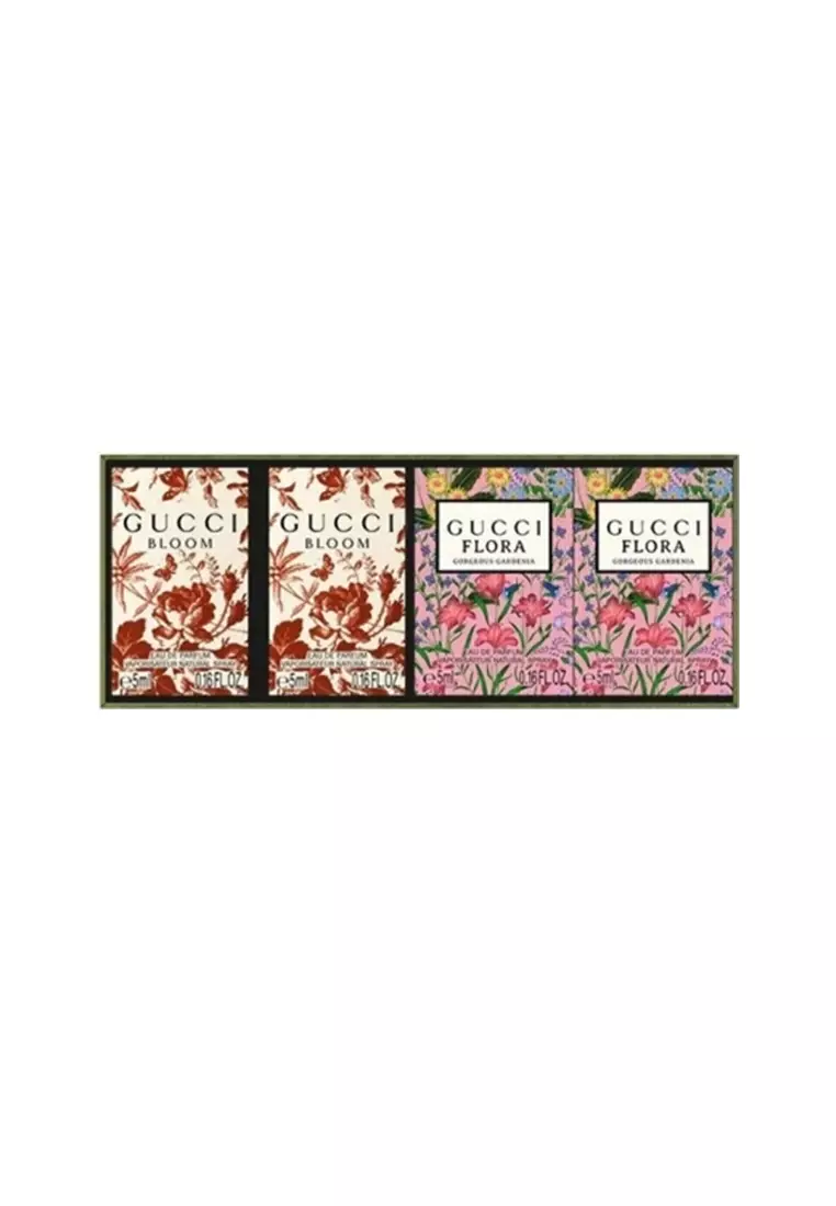 Gucci - Bloom + Flora Gorgeous Gardenia EDP Fragrance Miniature set 5ml x 4pcs