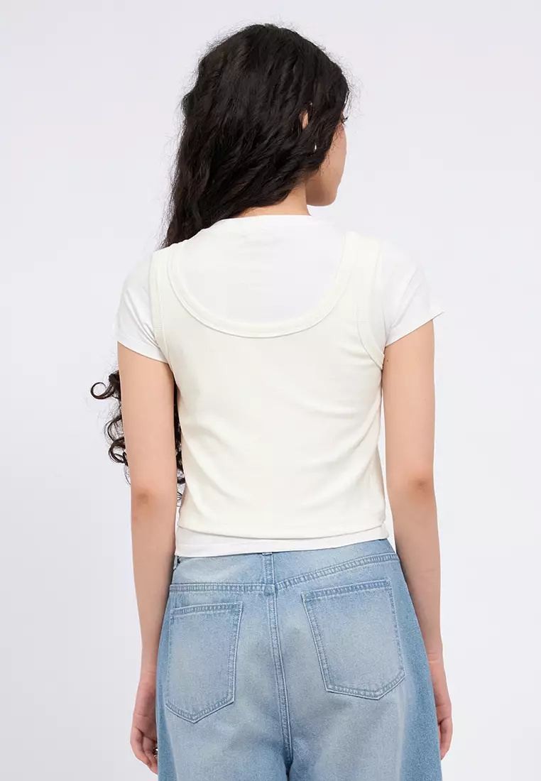 Double Layer Short Sleeve Top