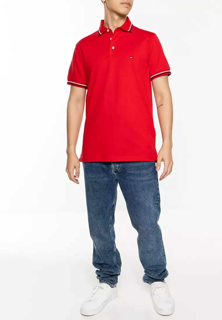 Polo Shirt Tommy Hilfiger Red And Blue Jeans Tommy Hilfiger Medium