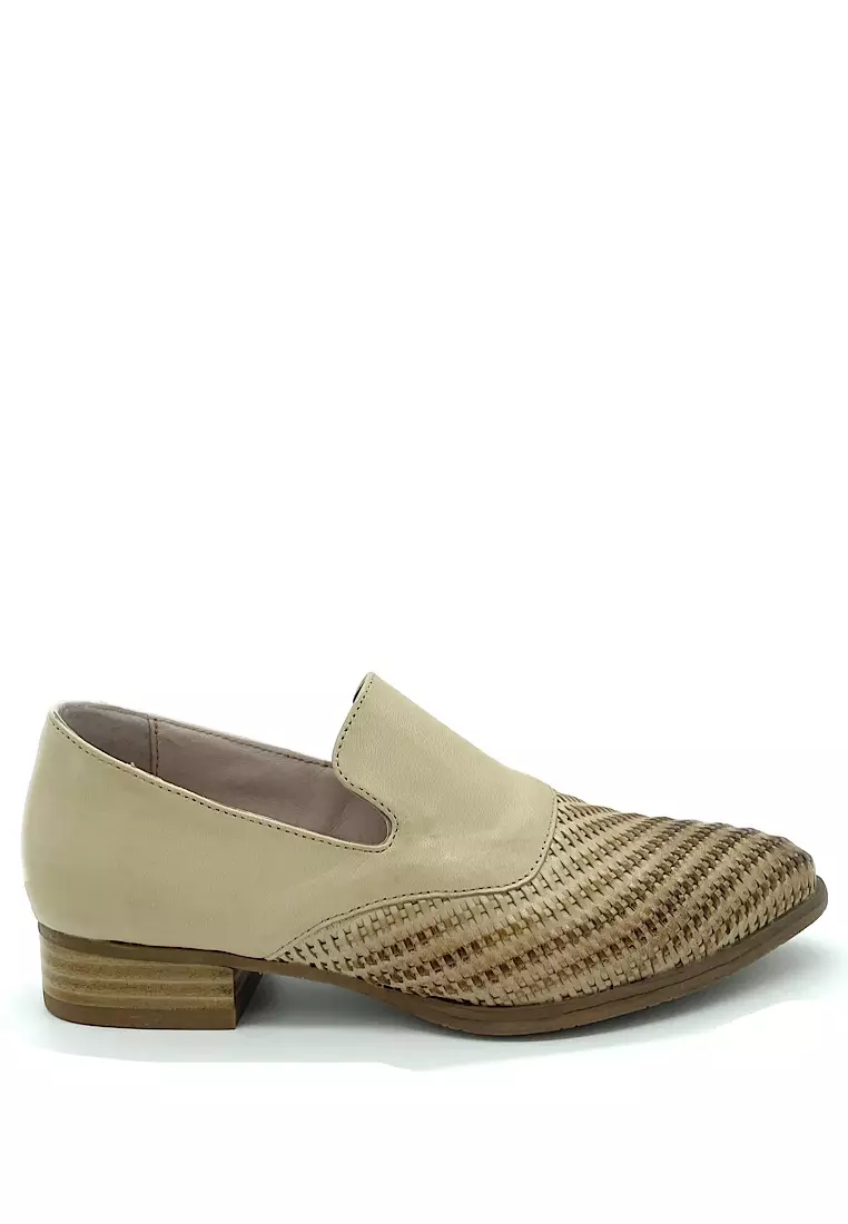 Tan woven hot sale shoes ladies