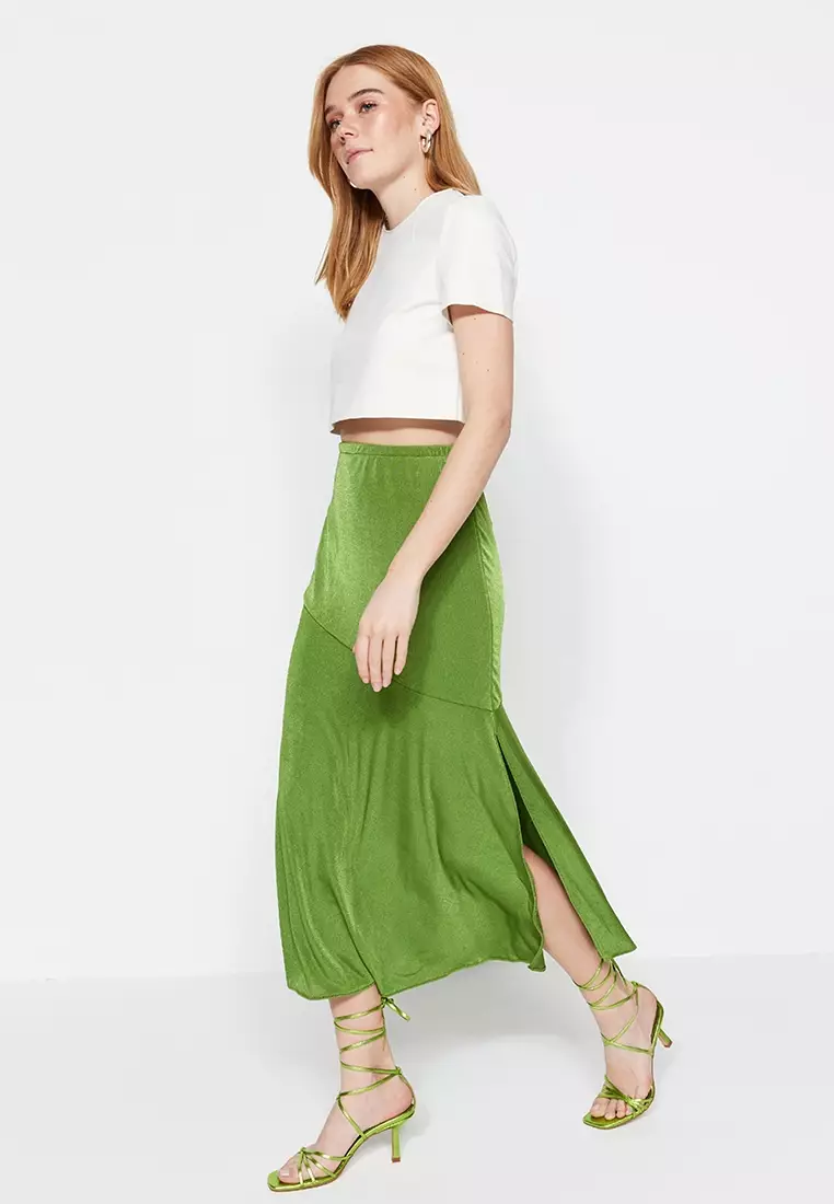 Slit Midi Skirt