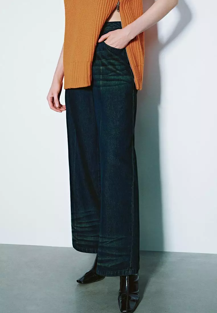 High Waist Wide Leg Baggy Denim Pants
