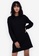 ZALORA BASICS black Rib Sweater Dress 65738AAD75B480GS_1