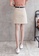 XAFITI beige Women's High Waist Front Slit Pack Hip A-line Skirt C04AEAA5DE2345GS_4