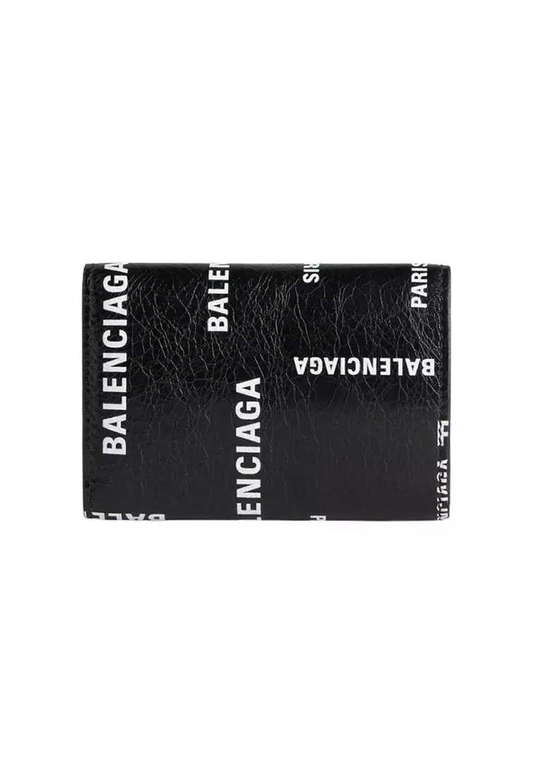 CASH MINI BAL PARIS ALLOVER Small Wallet in Black