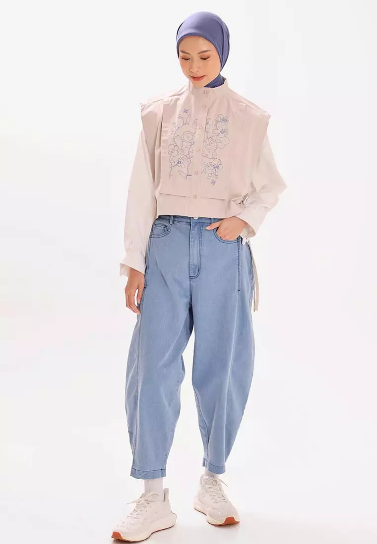 Ria Miranda Pearled Ivory Ruela Vest