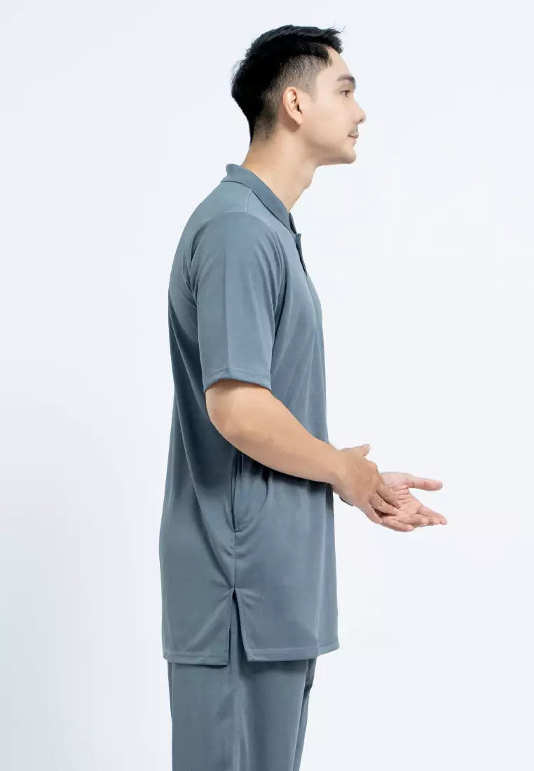 Tiento Naufal Baju Koko 3in1 Kurta Pria Dewasa Muslim Kerah Ciangi Casual Kerja Dry Fit Olahraga Ibadah Salat Lengan Pendek Ramadhan