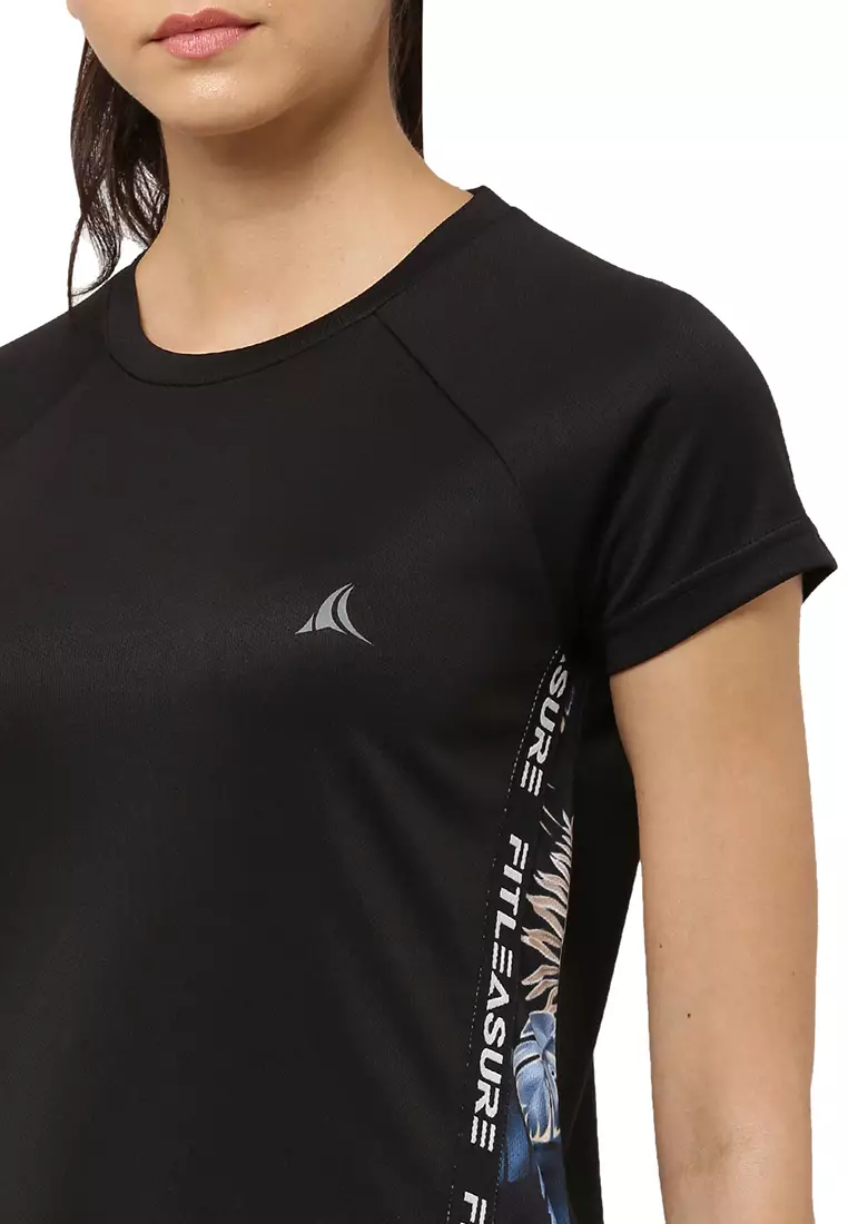 Kaos Olahraga Wanita  Sablon Hitam