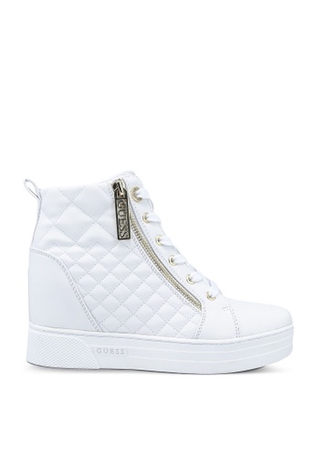 guess white high top sneakers
