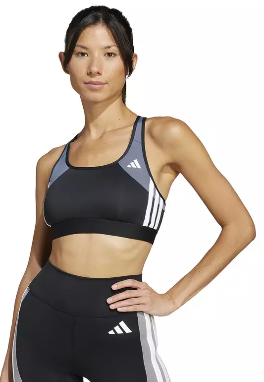 Powerreact Train Medium Support 3-Stripes Bra