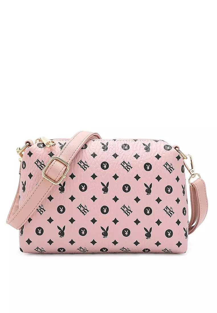 MCM, Bags, New Mcm 75 Soft Pink Visetos Canvas Medium Millie Crossbody  Purse Bag