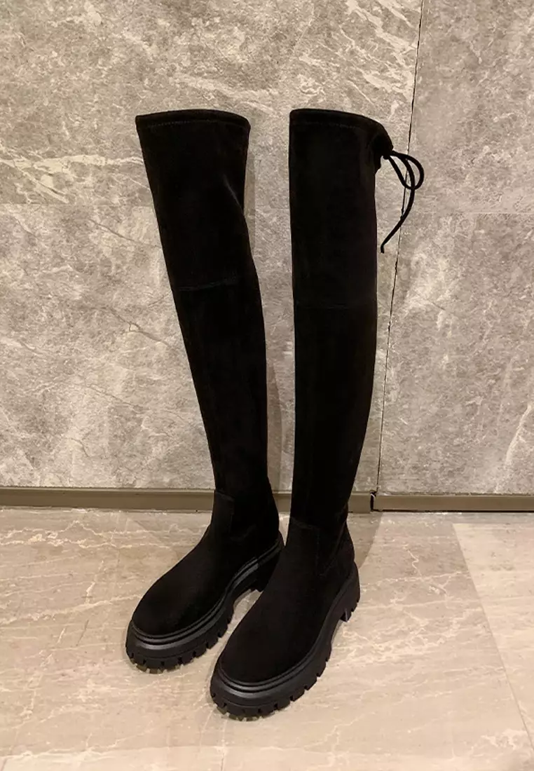 Elastic over knee clearance boots