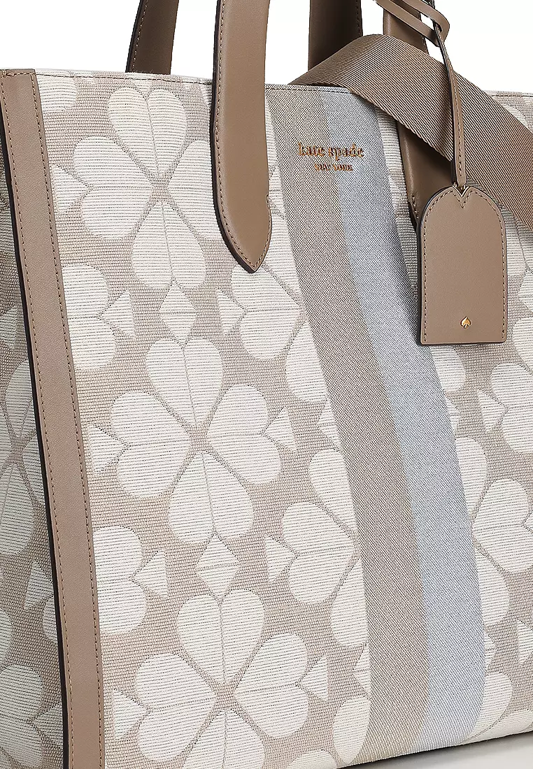 Spade Flower Jacquard Manhattan Large Tote Bag (cv)