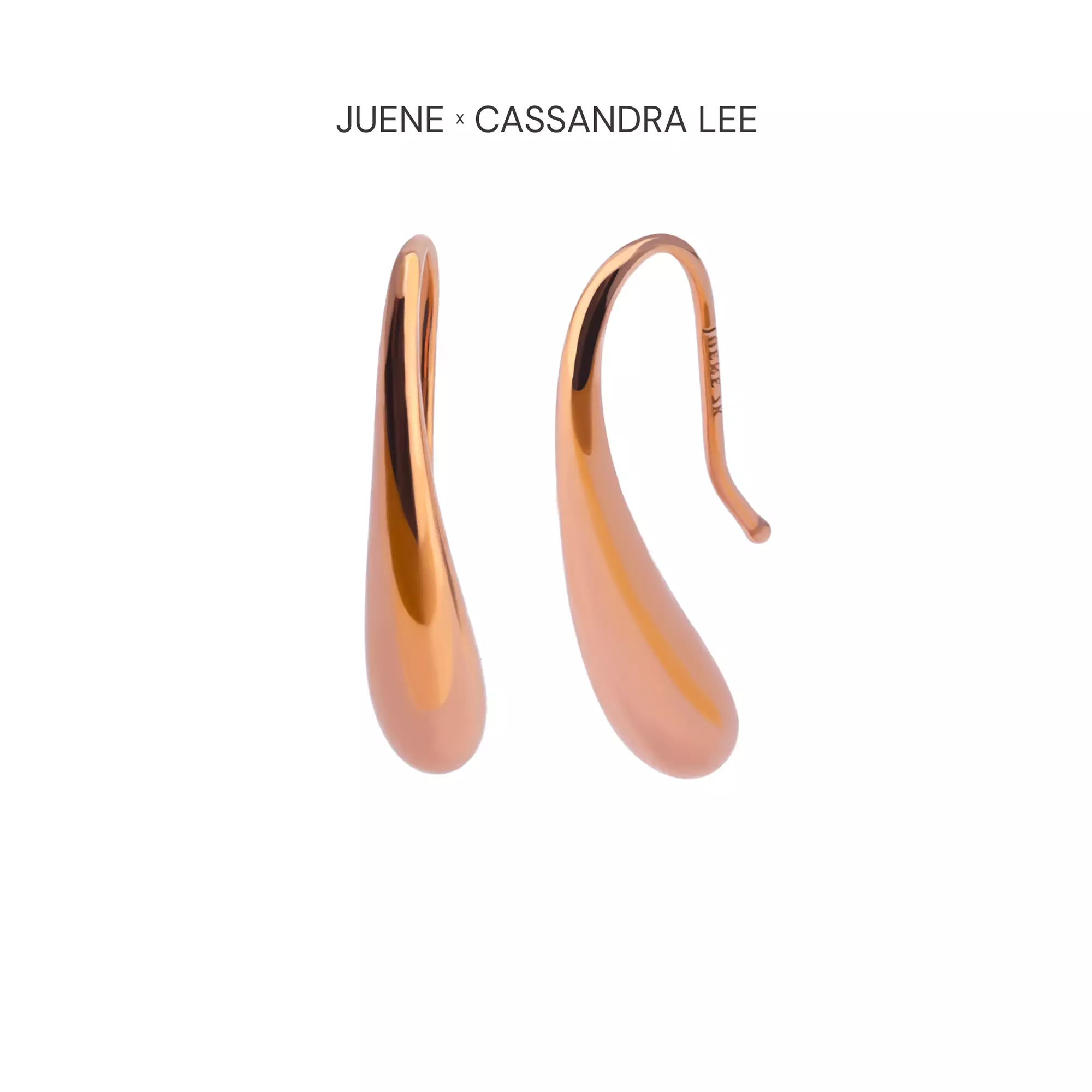 Anting Stud Emas 7k - Pure Gold Earring - With Love Collection - Cassandra Lee x Juene Jewelry