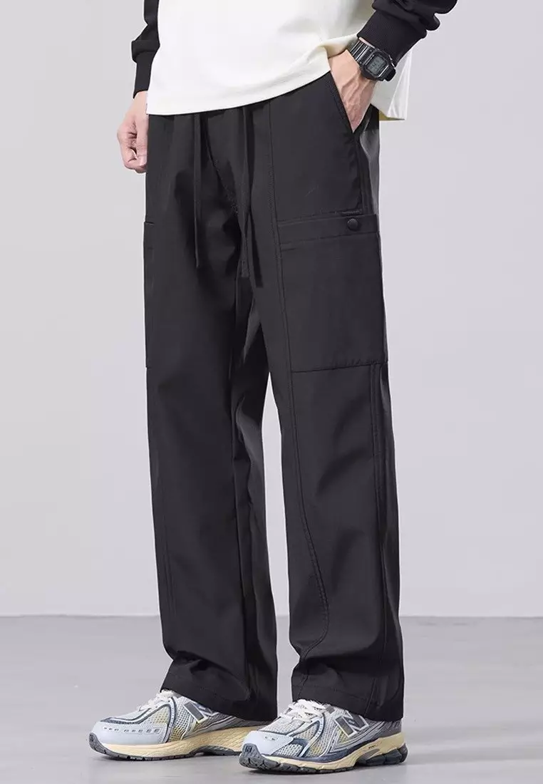 Drawstring Casual Cargo Trousers