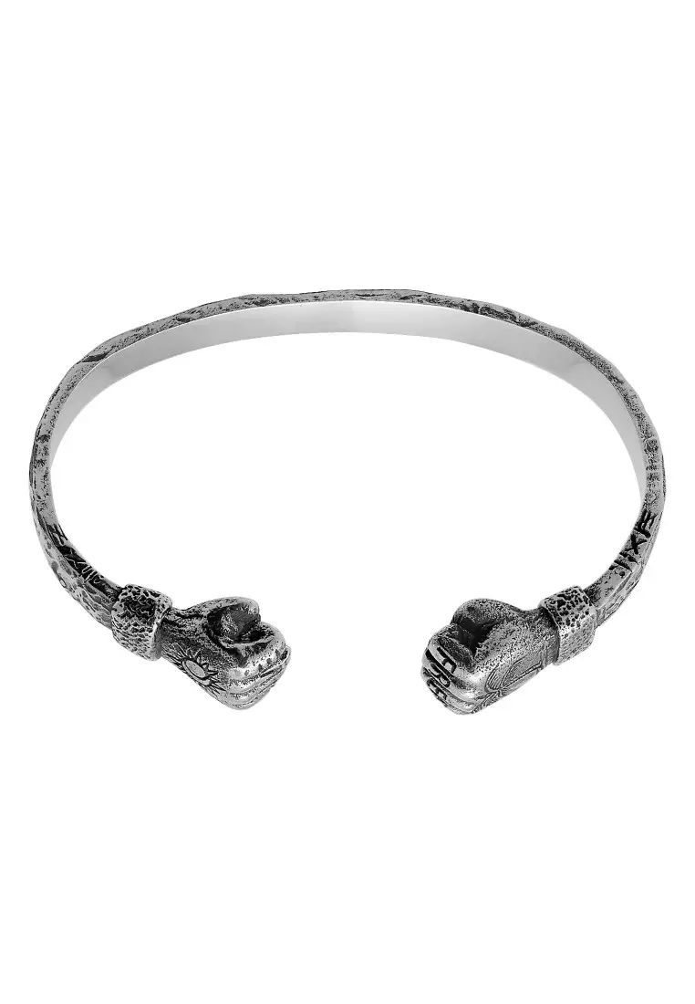 EXCLUSIVE Gelang Perhiasan Perak 925 Pria Bangle Live Free
