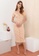 Public Desire beige Popper Detail Midi Dress 721DCAA7FFEFCFGS_4