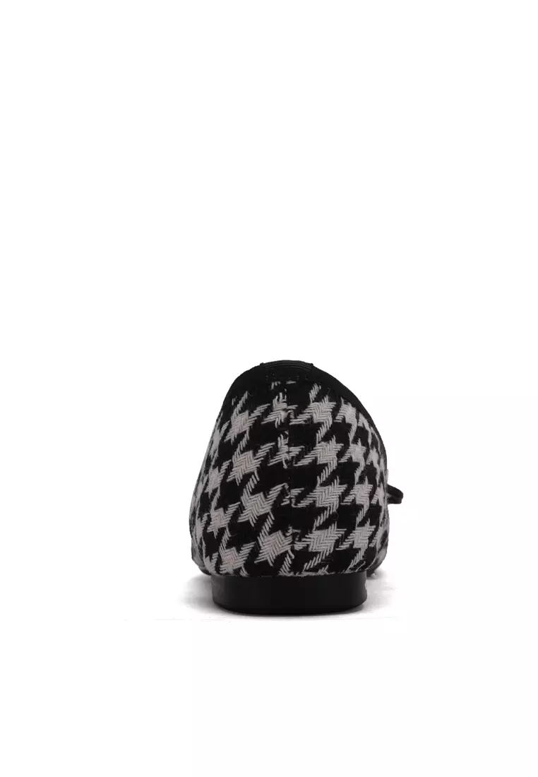 Square Toe Woven Fabric Ballerina XJ877-1