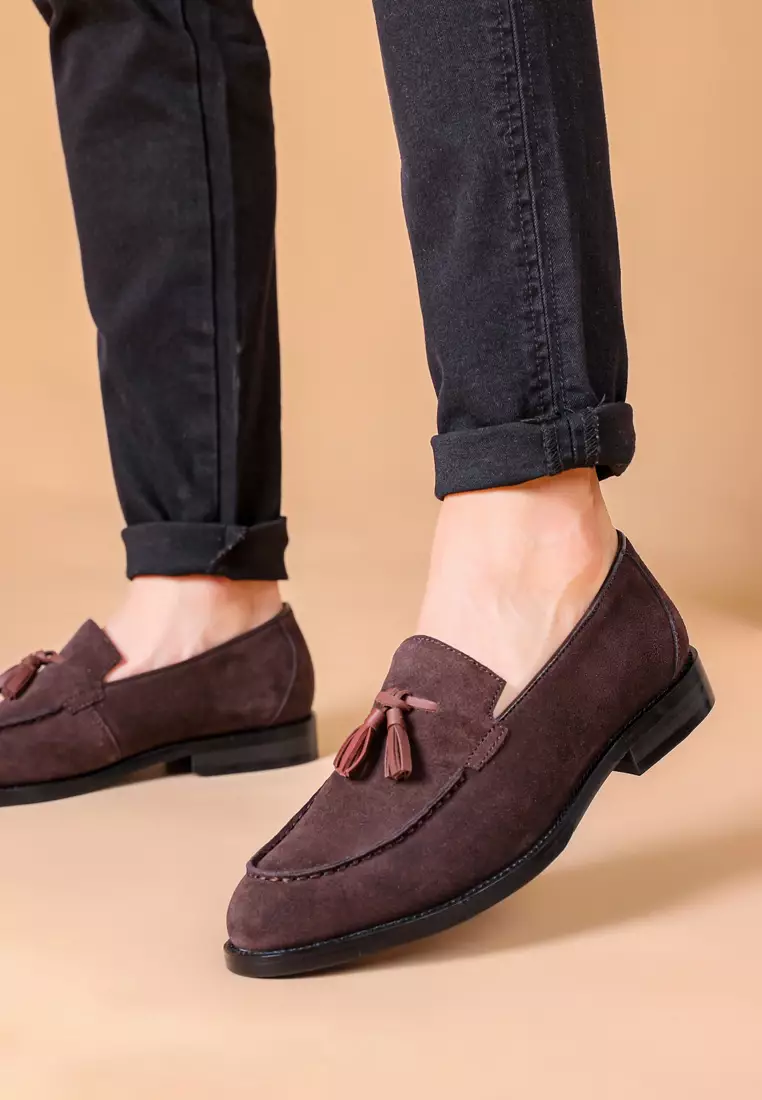 Suede Leather Tassel loafers MK5060-1