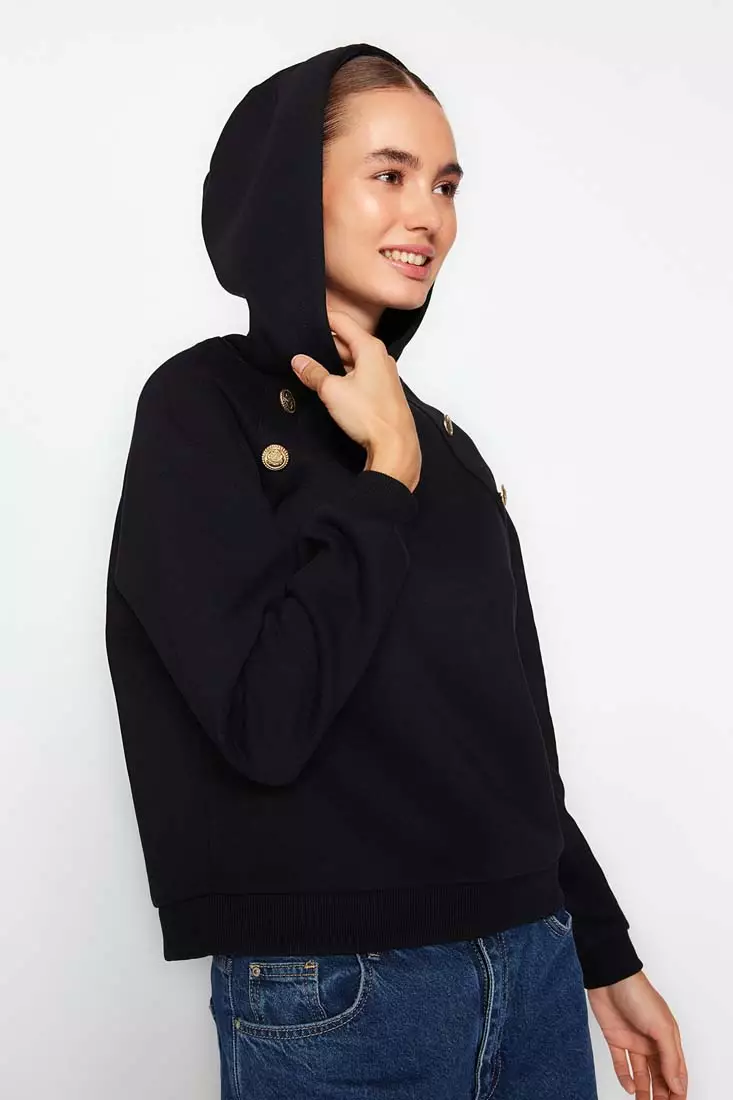 Buy Black Sweatshirt & Hoodies for Women by TRENDYOL Online