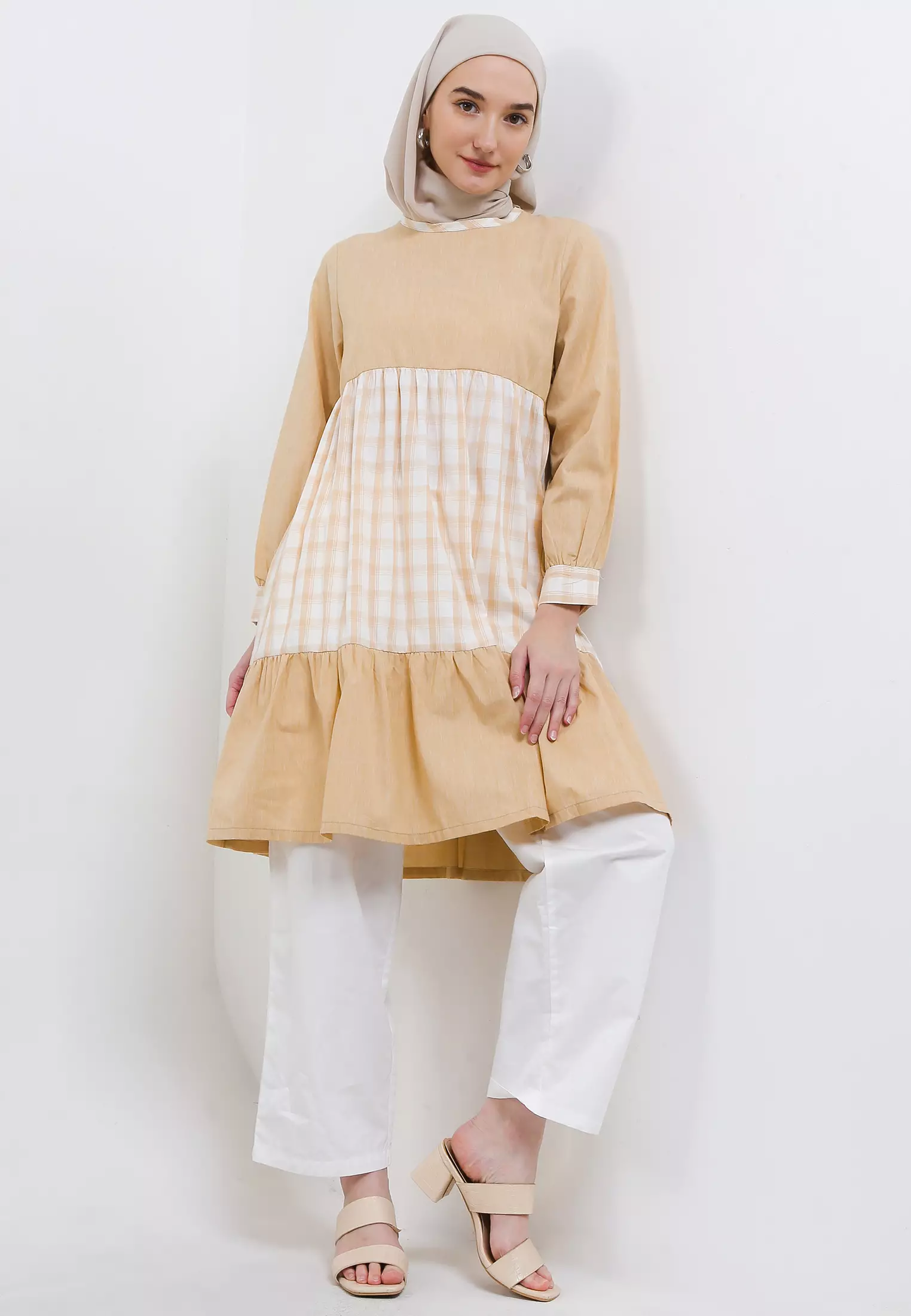 MFMW Yuliani Tunik Kubus Motif Kotak