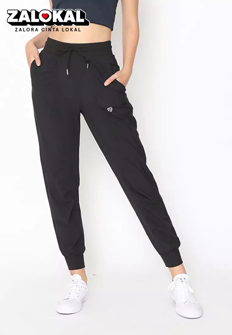 FITWEAR - Jogger Olahraga Wanita PETRA TRACK - JET BLACK