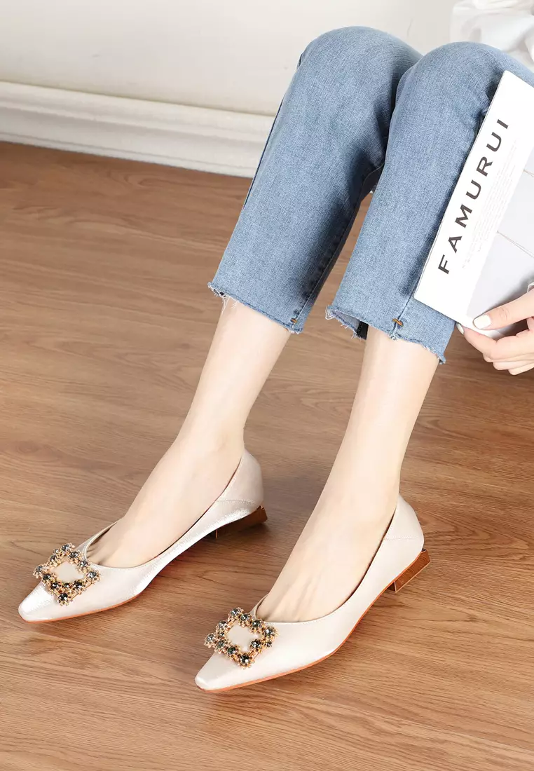 2CM 小方頭搭扣粗跟鞋 2220-18