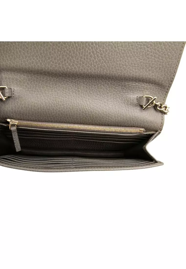 Pre-Loved Gucci Dollar Calfskin Interlocking G Wallet On Chain