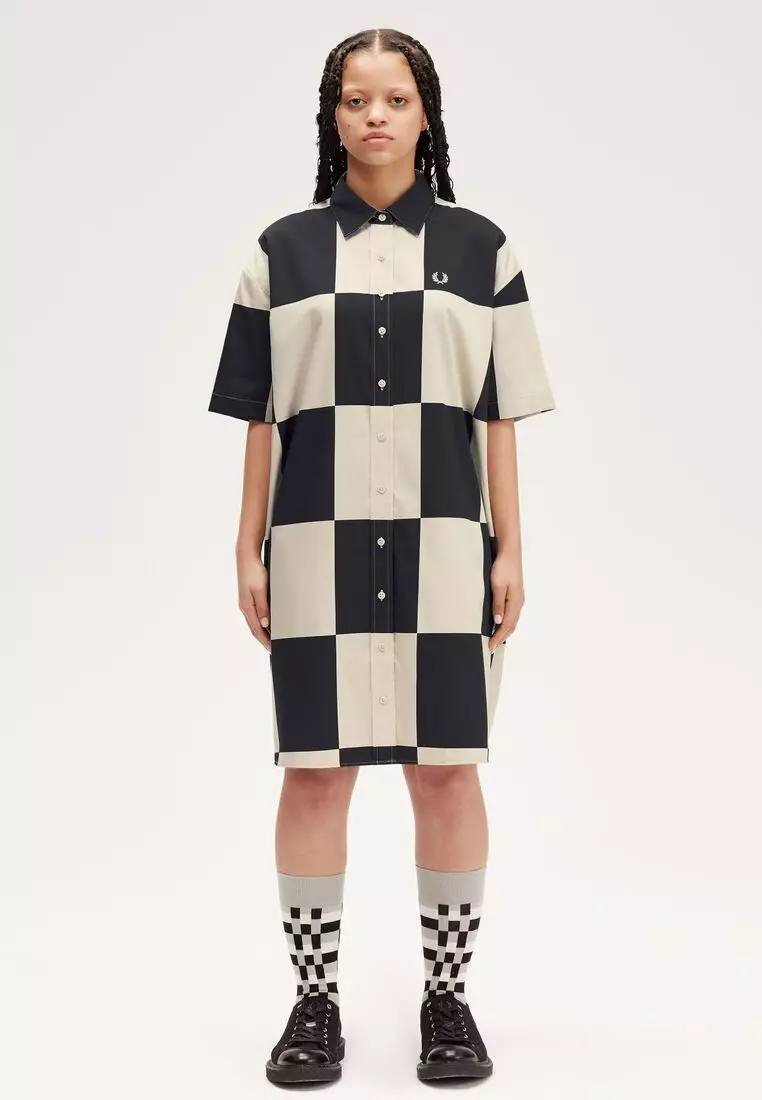 fred perry tartan shirt dress Tartan Shirt Dress